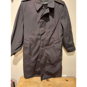 Mens Dress Overcoat Size 38 R Removable Lining